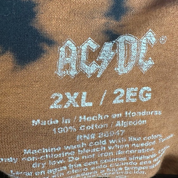 C/DC Highway to Hell T-shirt Men’s 2XL Orange Tie Die 2020 Short Sleeve Crew Nec - Picture 5 of 7